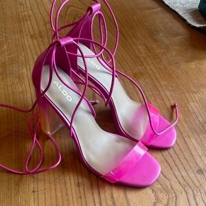 Aldo Fuchsia Strappy Heels